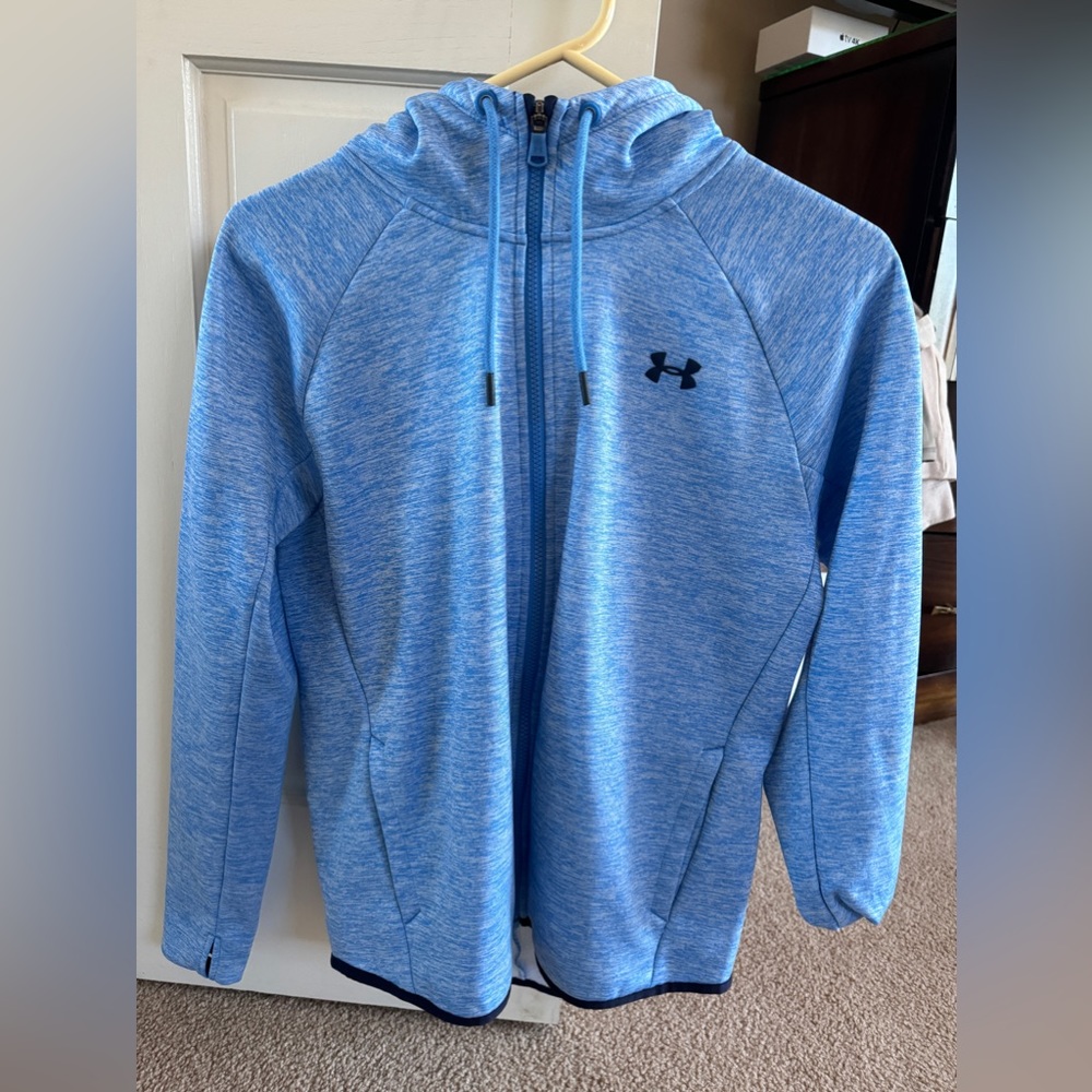 Women’s light blue Under Armour cold gear hoodie